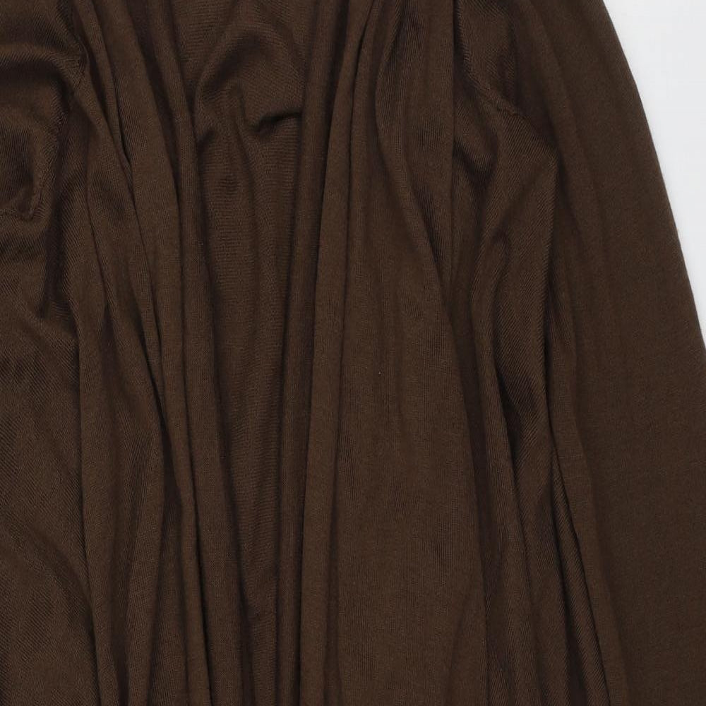 DKNY Womens Brown V-Neck  Wool Cardigan Jumper Size S