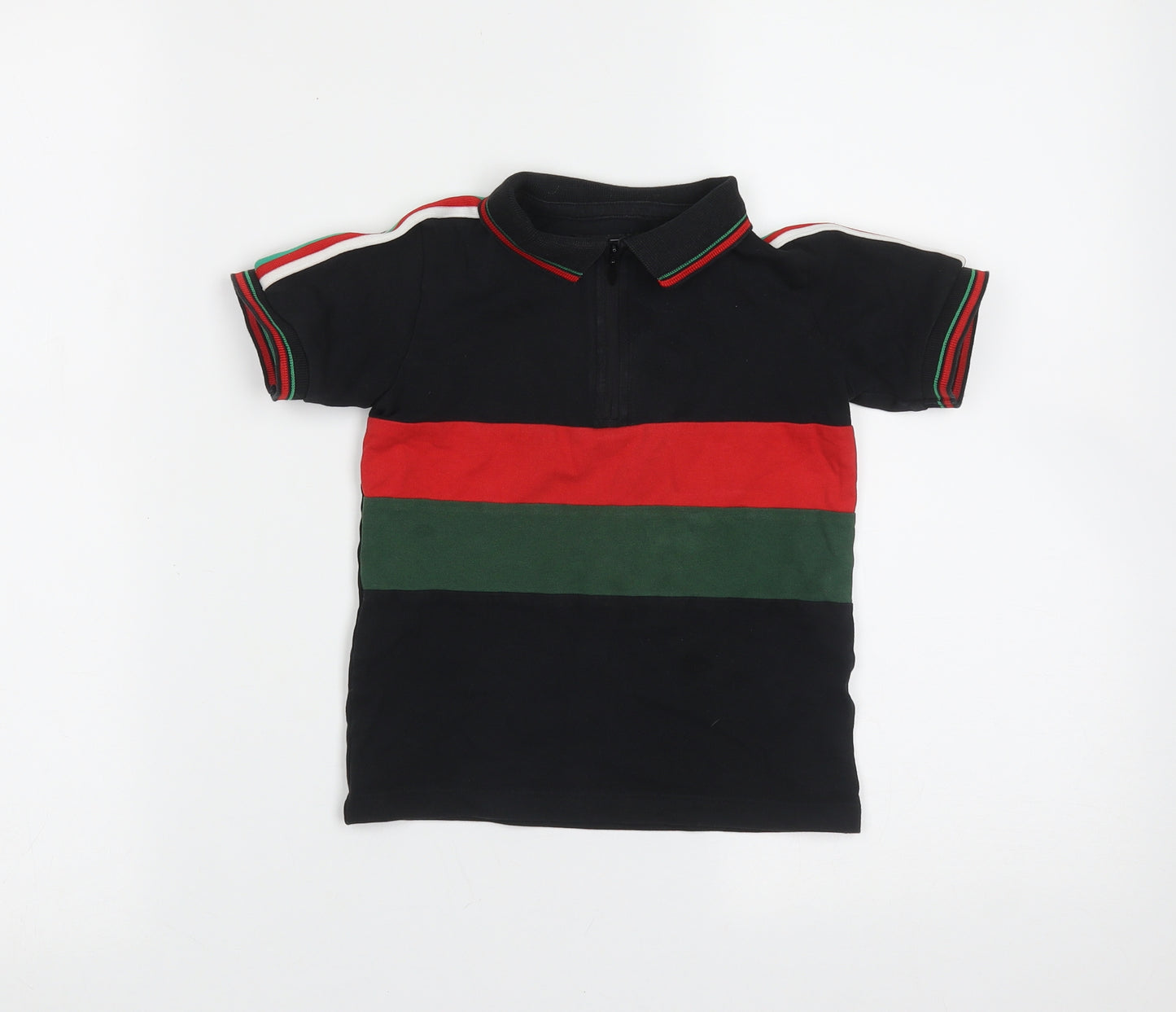 NEXT Boys Black  Cotton Basic Polo Size 3 Years Collared