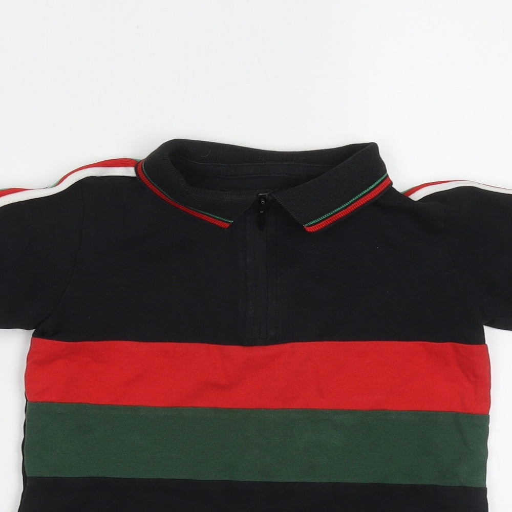 NEXT Boys Black  Cotton Basic Polo Size 3 Years Collared