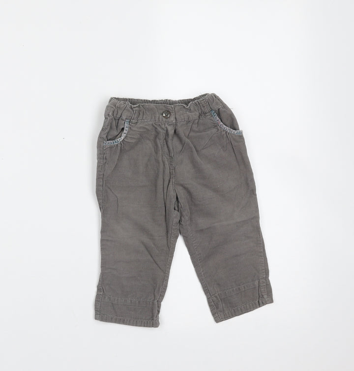 Obaibi Baby Grey Cotton Trousers Size 12 Months