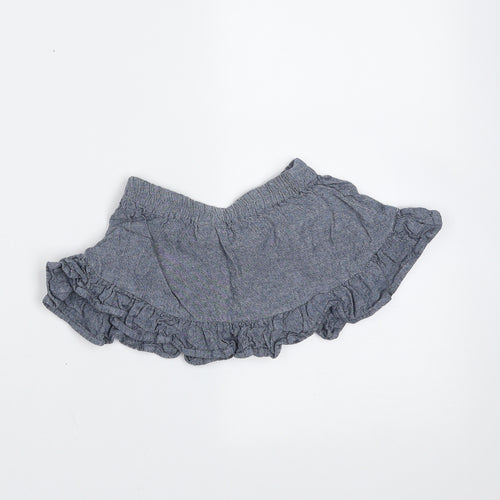Preworn Girls Blue  Cotton Skater Skirt Size 12 Months