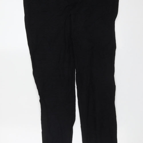 Preworn Womens Black  Polyester Blend Trousers  Size 30 in L27 in Regular