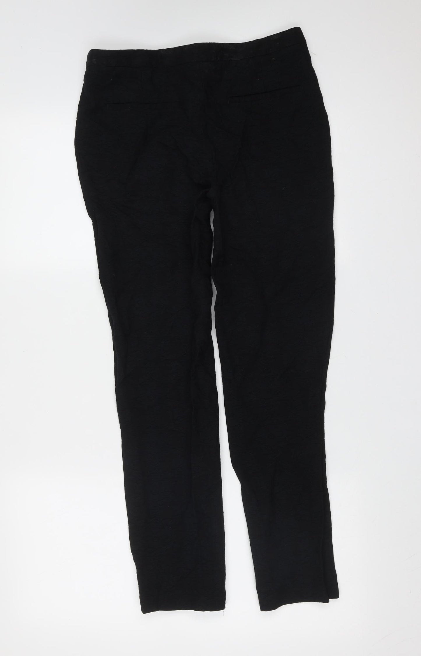 Preworn Womens Black  Polyester Blend Trousers  Size 30 in L27 in Regular