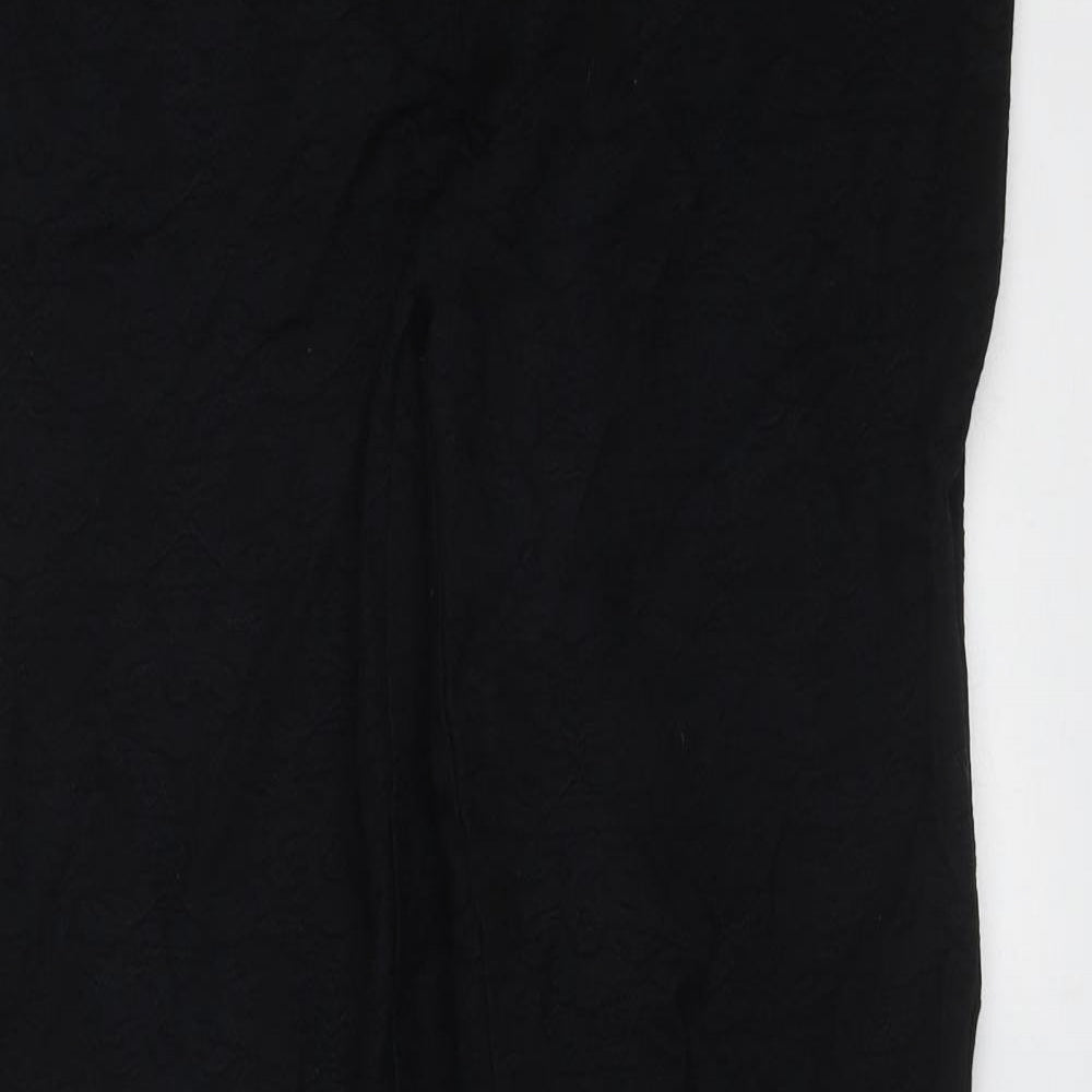 Preworn Womens Black  Polyester Blend Trousers  Size 30 in L27 in Regular