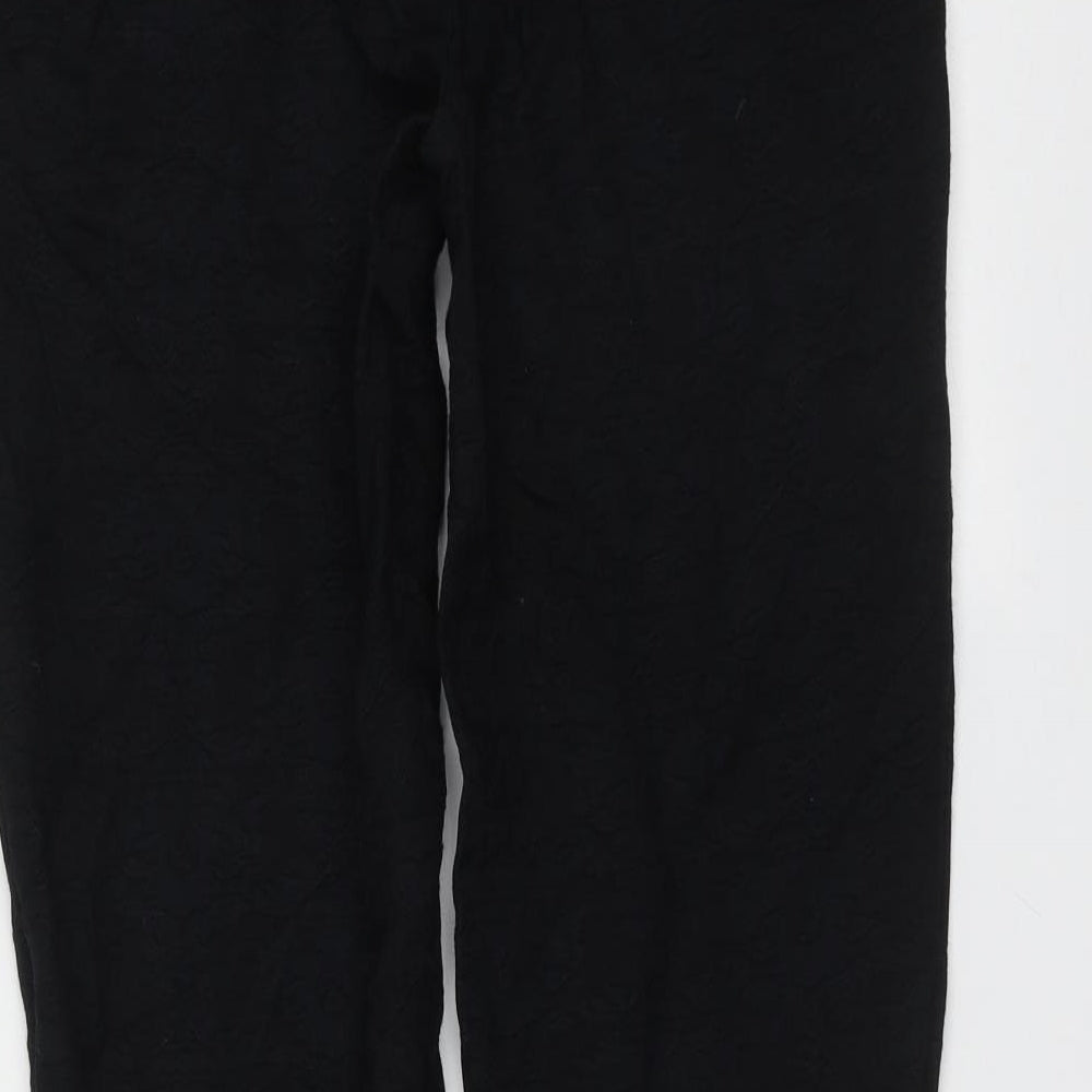 Preworn Womens Black  Polyester Blend Trousers  Size 30 in L27 in Regular