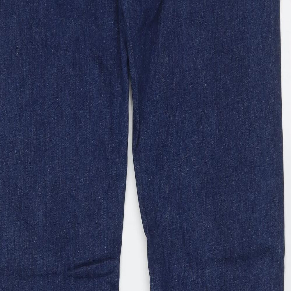 Soul Star Mens Blue  Cotton Skinny Jeans Size 32 in L35 in Extra-Slim Zip
