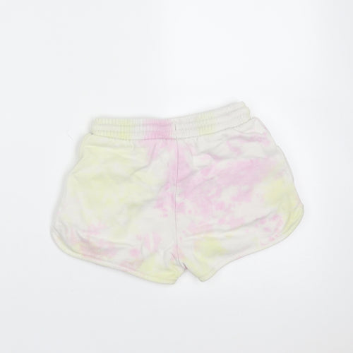 NEXT Girls Ivory  Cotton Hot Pants Shorts Size 7 Years  Regular  - tie dye