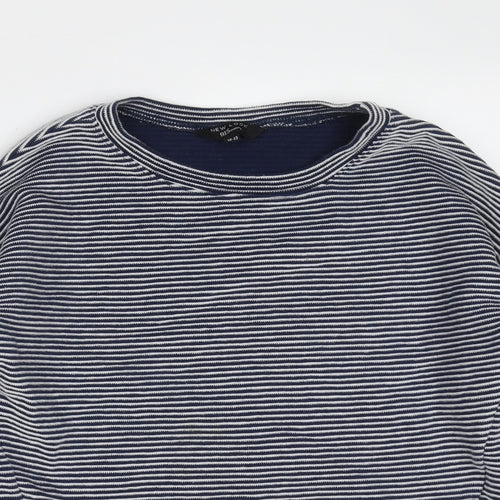 New Look Girls Blue Striped Cotton Pullover Sweatshirt Size 12-13 Years