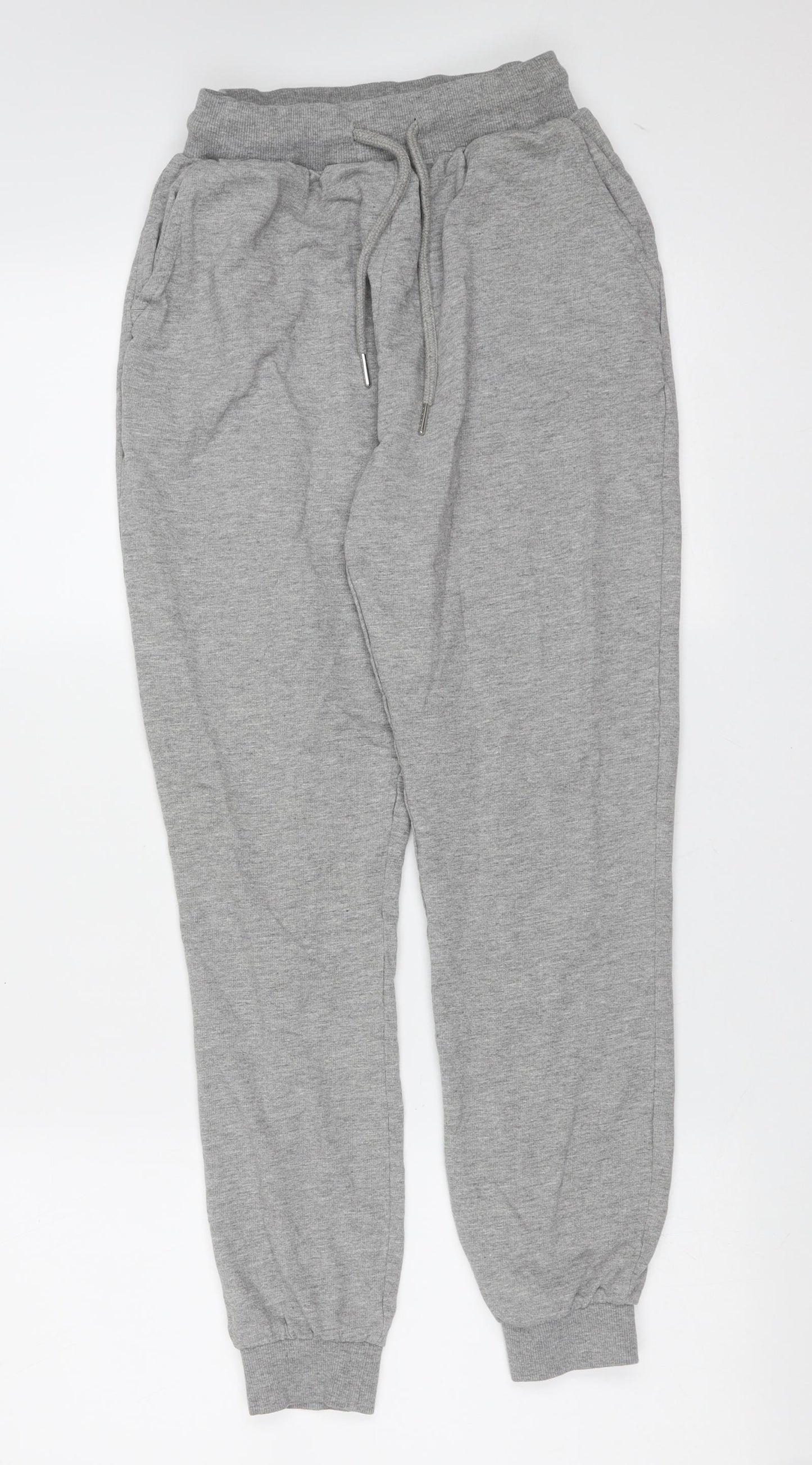 ASOS Womens Grey  Cotton Jogger Trousers Size 6 L27 in Regular Drawstring