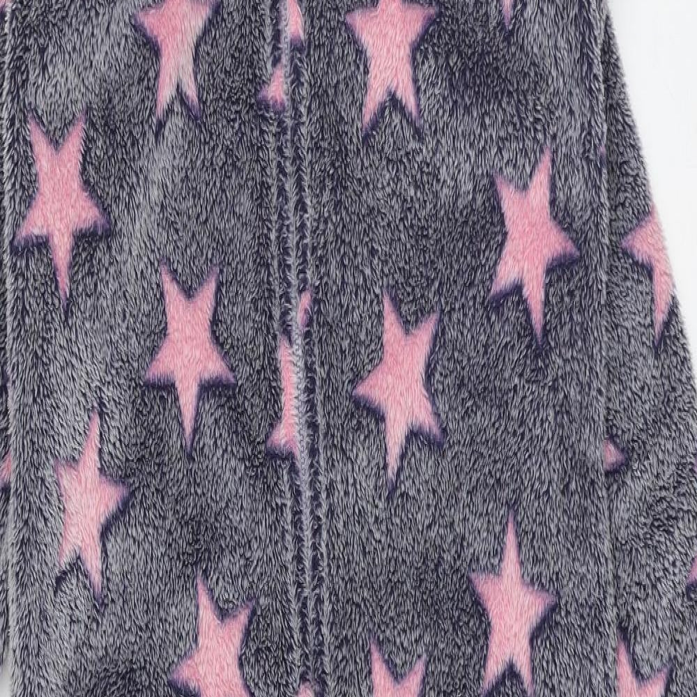 Nutmeg Girls Blue Geometric Polyester Top One Piece Size 9-10 Years  Zip - star pattern onesie