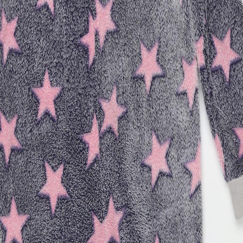 Nutmeg Girls Blue Geometric Polyester Top One Piece Size 9-10 Years  Zip - star pattern onesie