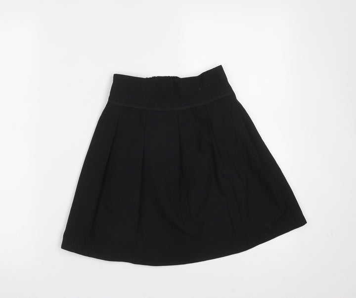 TU Girls Black  Polyester A-Line Skirt Size 9 Years  Regular  - school