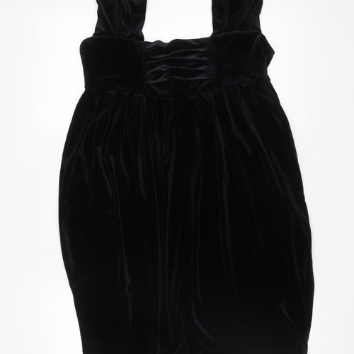 H&M Womens Black  Polyester Mini  Size M  V-Neck
