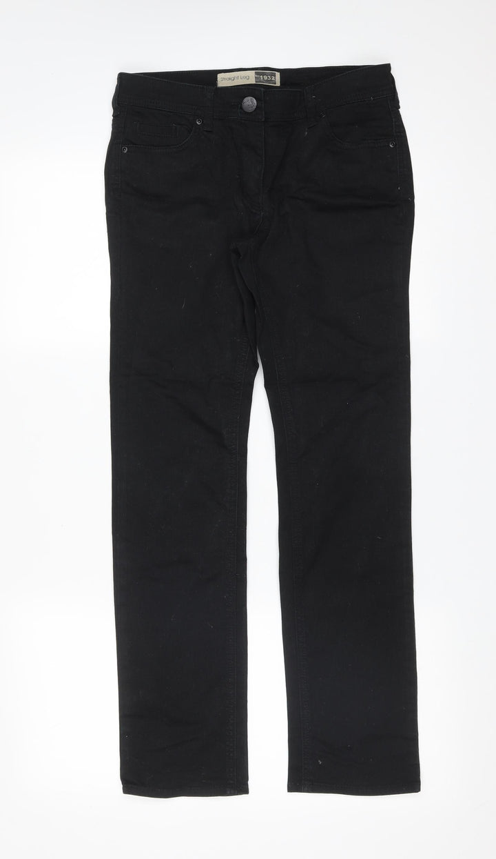 South Womens Black Cotton Straight Jeans Size 8 L29 in Regular Zip