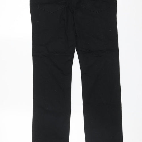 South Womens Black  Cotton Straight Jeans Size 8 L29 in Regular Zip