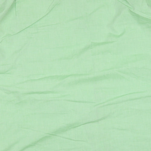 Piscador Mens Green  Polyester  Button-Up Size 16 Collared Button