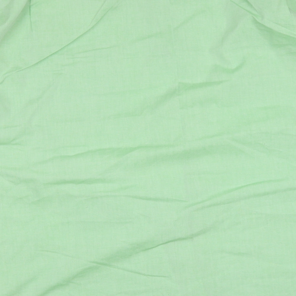 Piscador Mens Green  Polyester  Button-Up Size 16 Collared Button