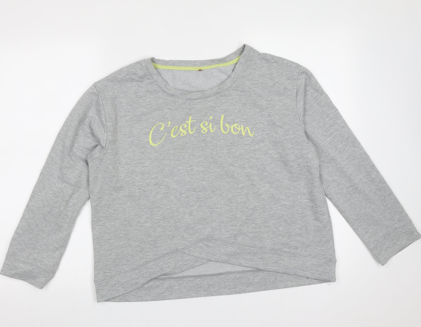 George Womens Grey  Polyester Pullover Sweatshirt Size 12   - C'est Si Bon
