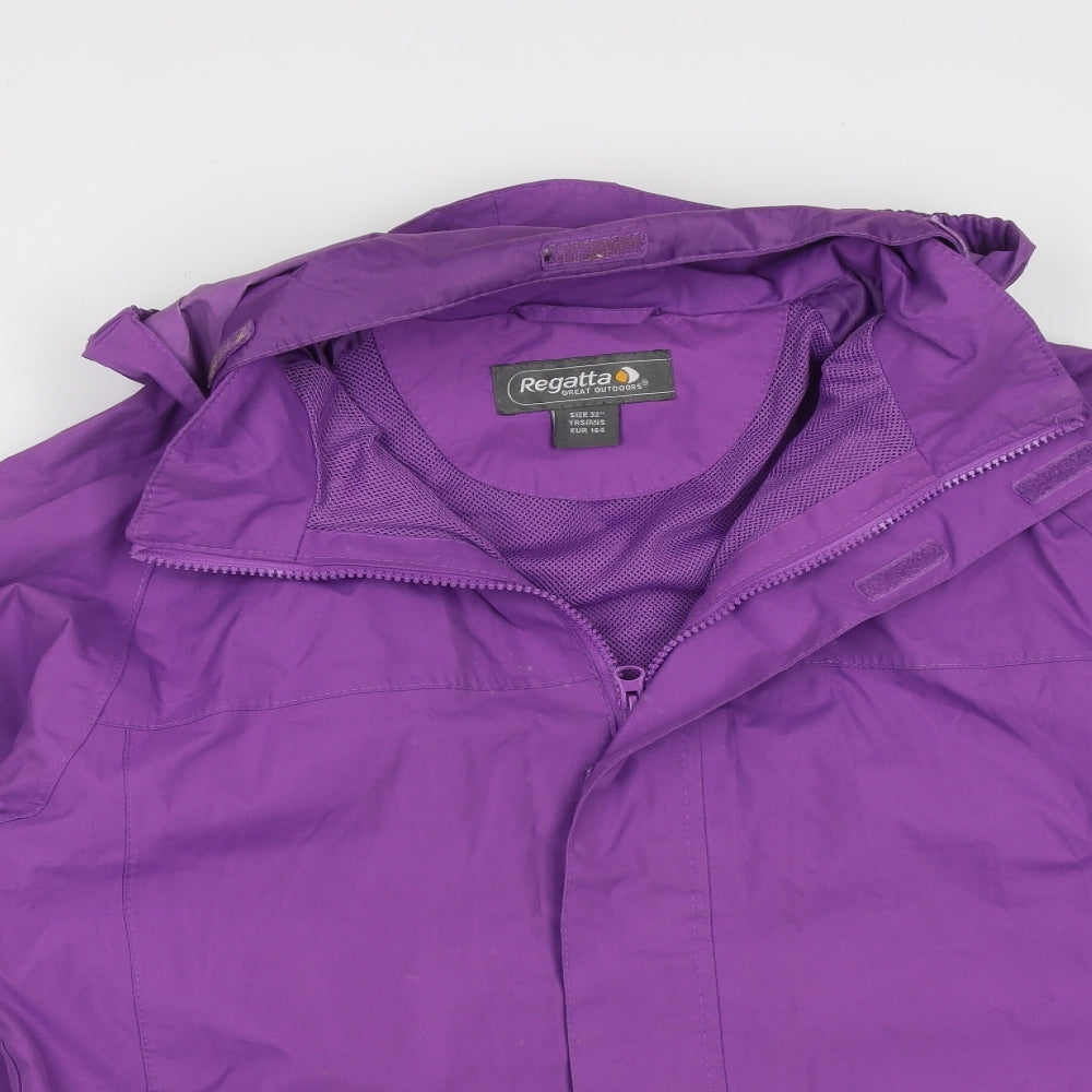 Regatta Girls Purple   Jacket  Size 14 Years  Zip