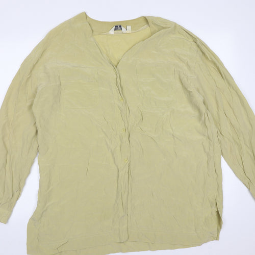 NEXT Womens Beige  Polyester Blend Basic Blouse Size M V-Neck