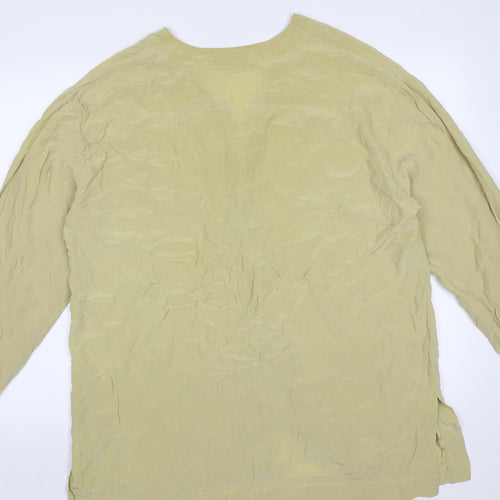 NEXT Womens Beige  Polyester Blend Basic Blouse Size M V-Neck