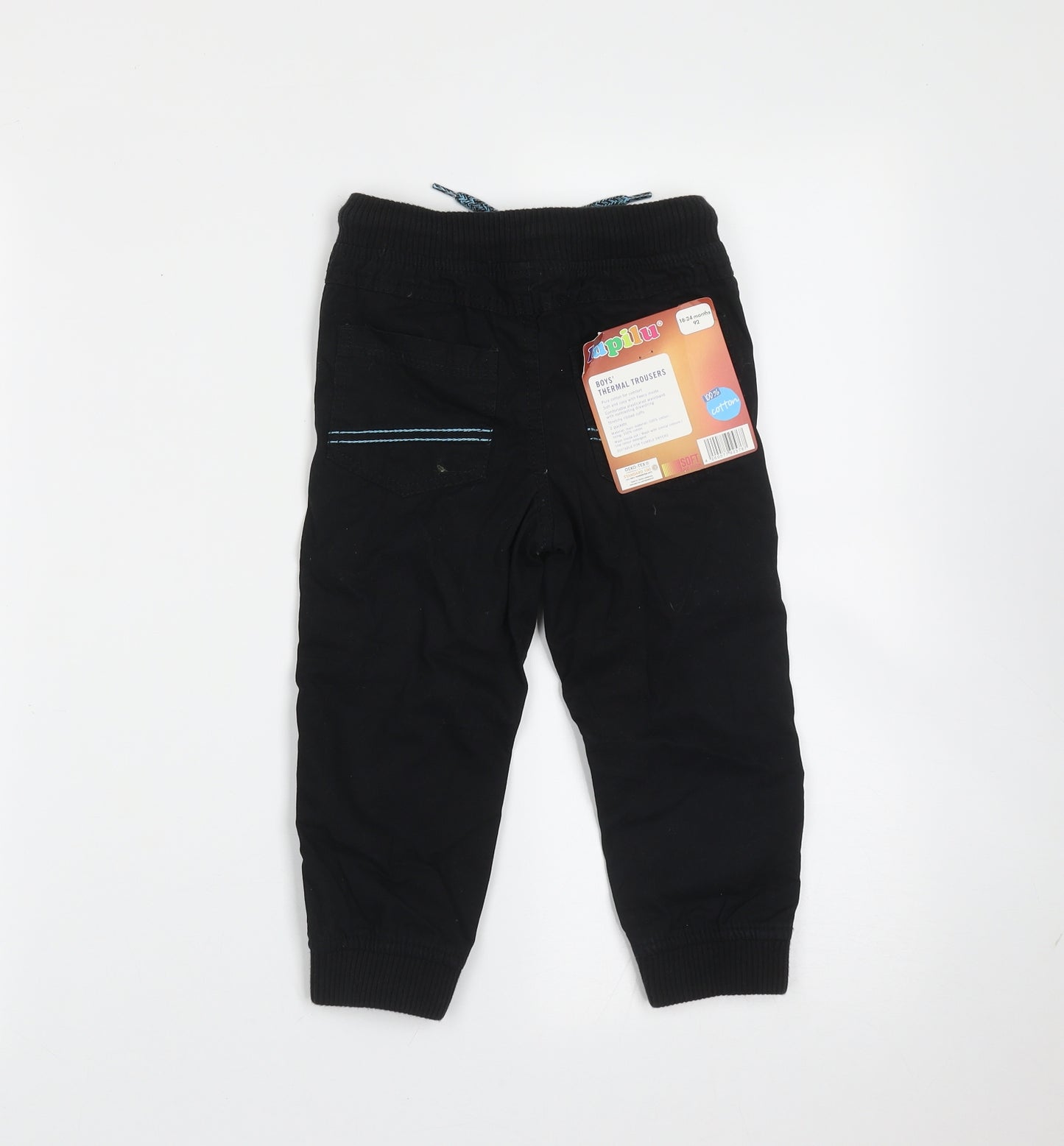 Lupilu Boys Black  Cotton Jogger Trousers Size 2 Years  Regular