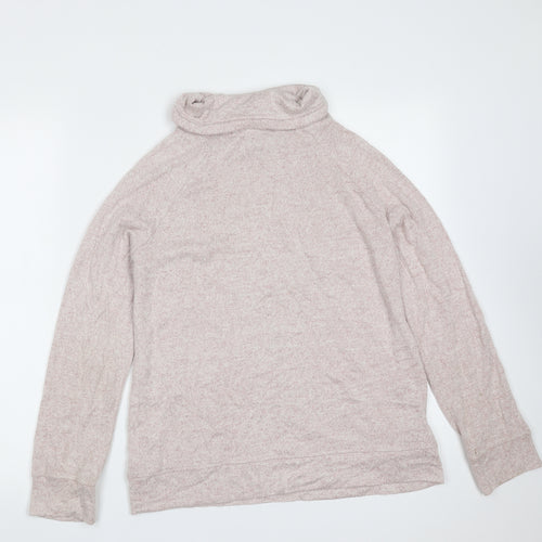 Avenue Womens Pink Roll Neck  Viscose Pullover Jumper Size 8