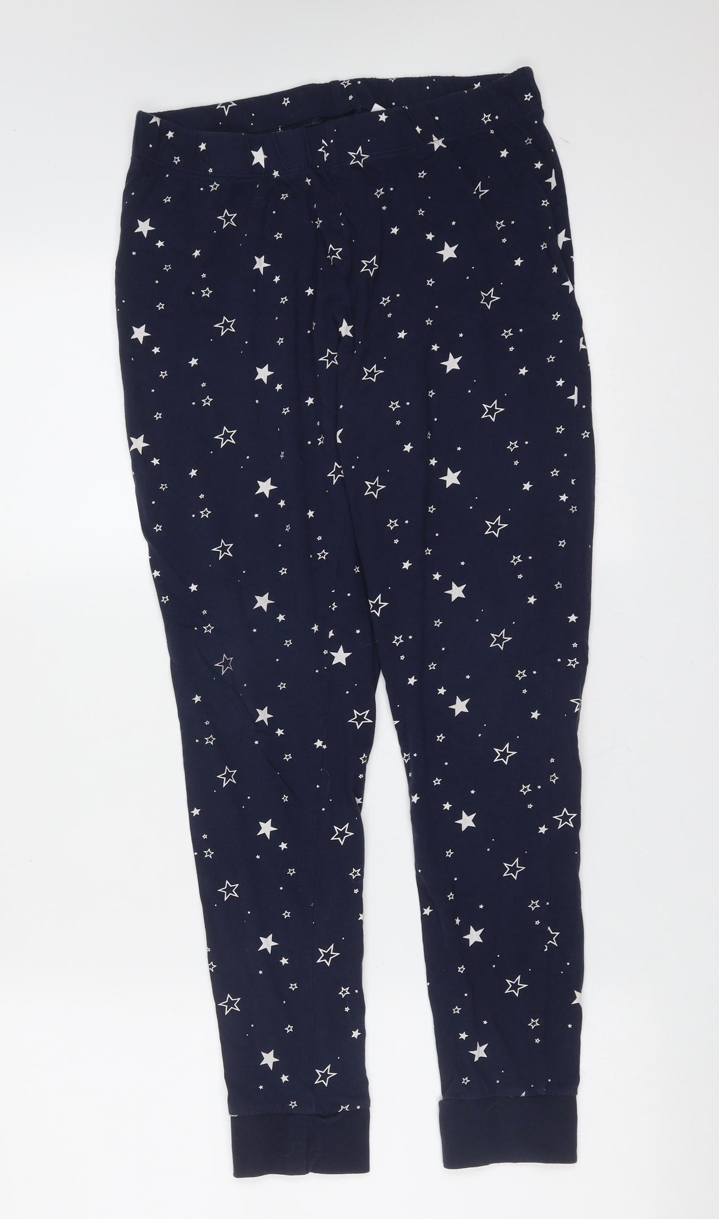 H&M Womens Blue Geometric Cotton  Pyjama Pants Size 16   - stars