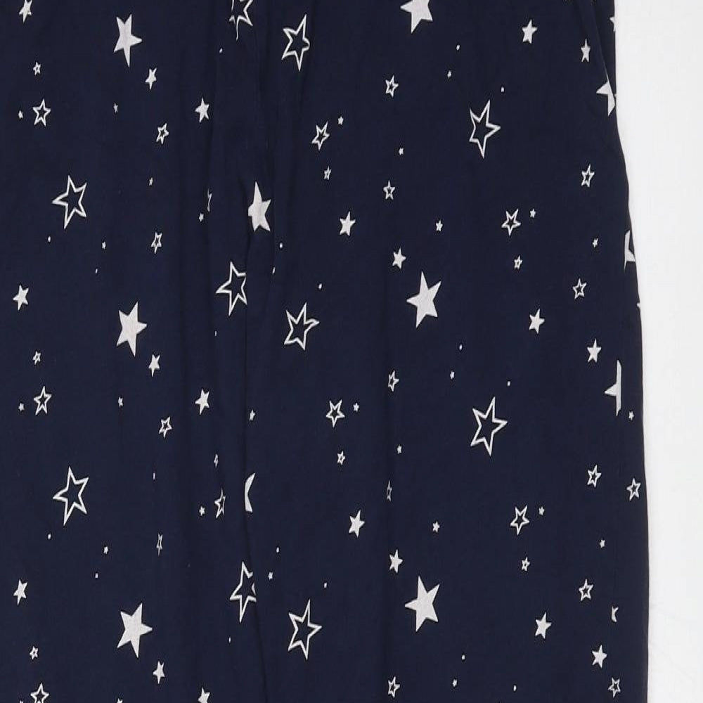H&M Womens Blue Geometric Cotton  Pyjama Pants Size 16   - stars