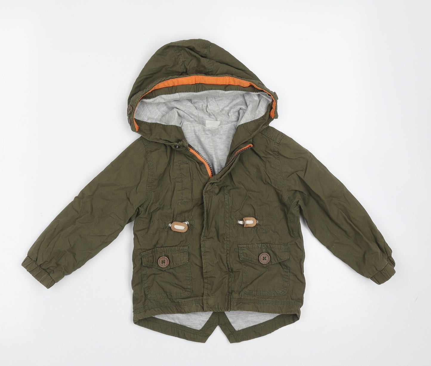 F&F Boys Green   Jacket  Size 12-18 Months   Zip