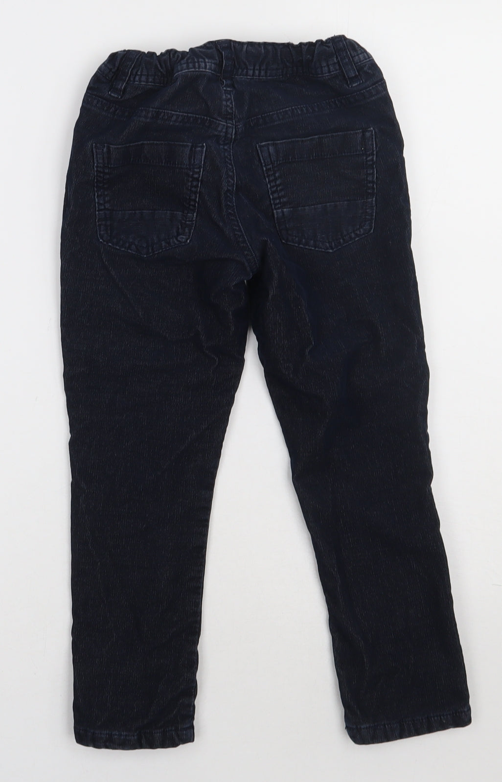 Marks and Spencer Boys Blue  Cotton Straight Jeans Size 5-6 Years  Regular Button