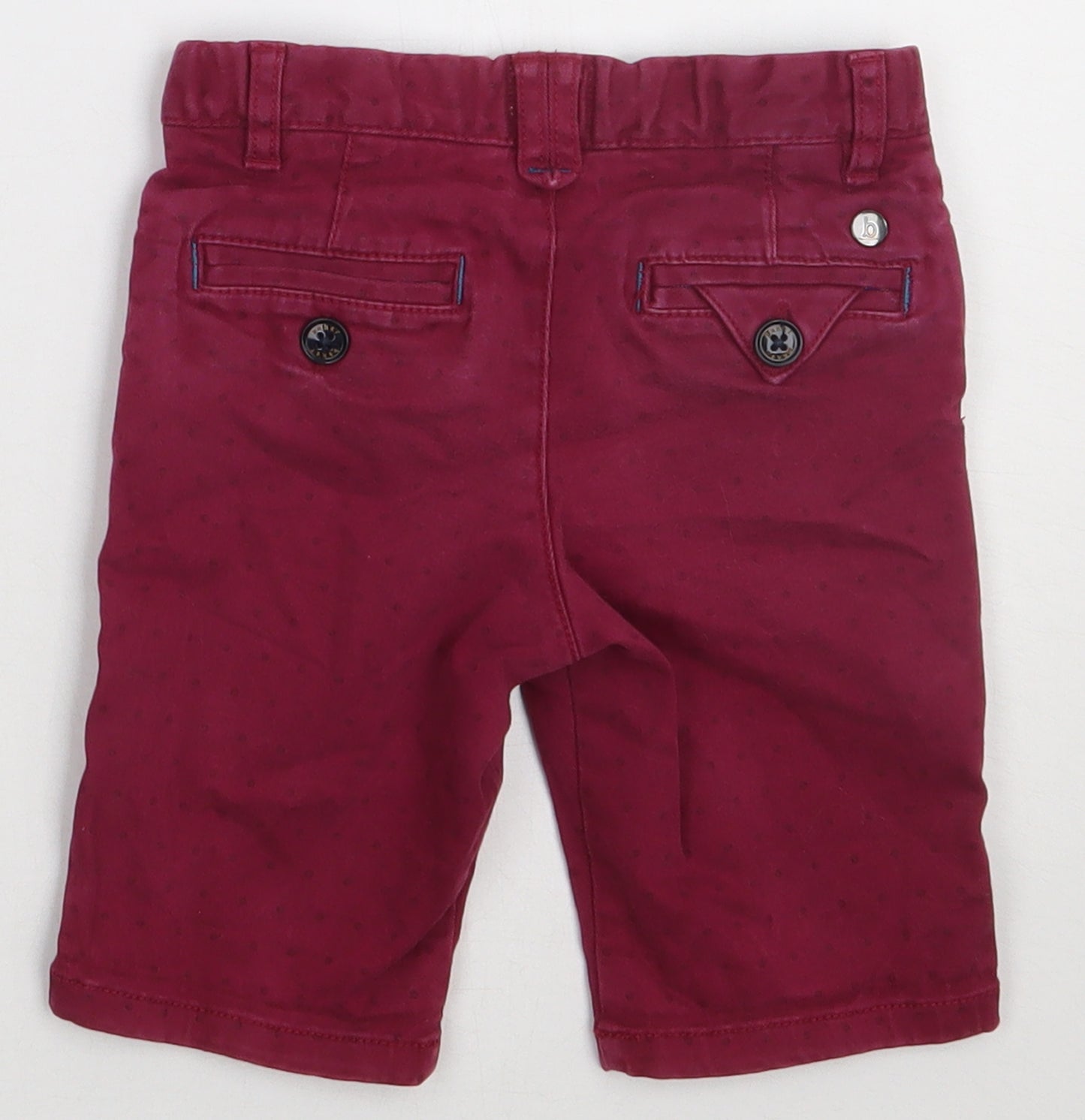 Ted Baker Boys Purple Polka Dot Cotton Bermuda Shorts Size 2-3 Years  Regular Buckle