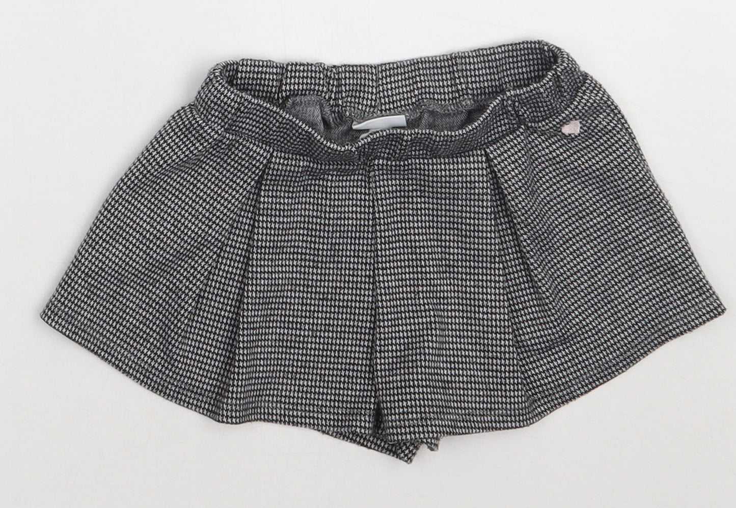 Fagottino Girls Black  Polyester Skater Skort Size 2 Years  Regular Pull On