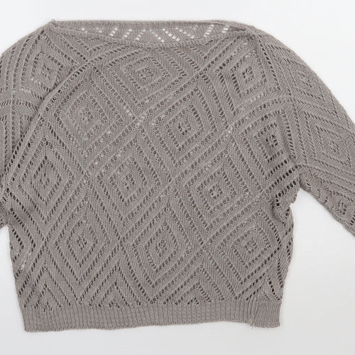 Preworn Womens Brown  Viscose Pullover Sweatshirt Size S  Pullover