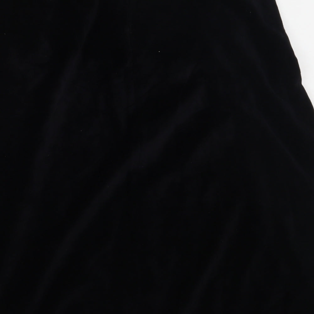 Preworn Womens Black  Polyacrylate Fibre A-Line Skirt Size S   Zip