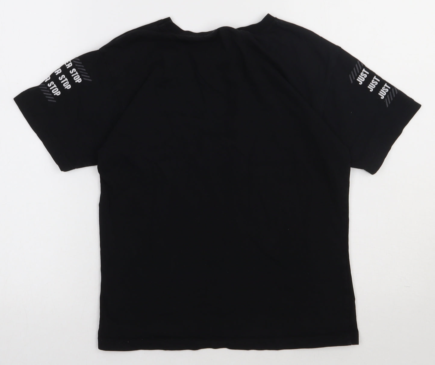 Matalan Boys Black  Cotton Basic T-Shirt Size 10 Years Crew Neck Pullover - this is our future