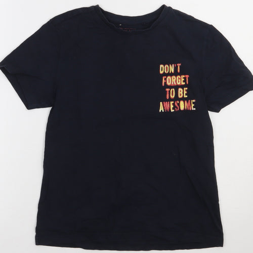 NEXT Boys Blue  Cotton Basic T-Shirt Size 10 Years Crew Neck Pullover - dont forget to be awesome