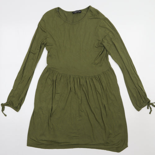 Wednesday Girl Womens Green  Viscose A-Line  Size XS  Crew Neck Pullover