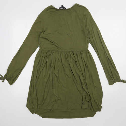 Wednesday Girl Womens Green  Viscose A-Line  Size XS  Crew Neck Pullover