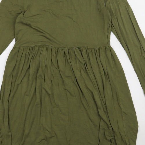 Wednesday Girl Womens Green  Viscose A-Line  Size XS  Crew Neck Pullover