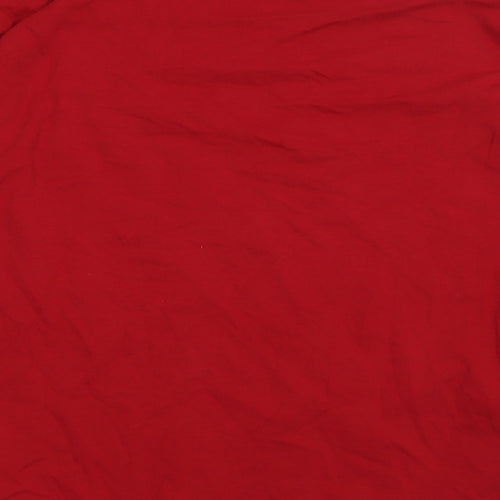 Up2Fashion Womens Red  Cotton Pullover Sweatshirt Size L  Pullover