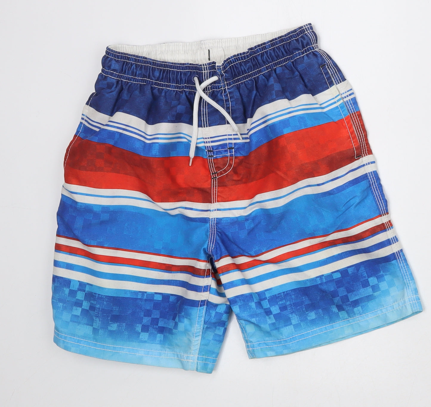 NEXT Boys Blue Striped Polyester Sweat Shorts Size 10 Years  Regular Tie