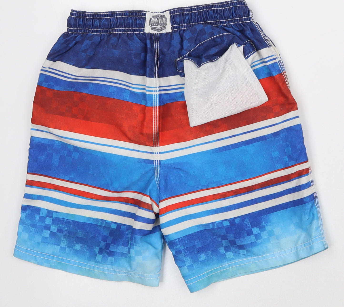 NEXT Boys Blue Striped Polyester Sweat Shorts Size 10 Years  Regular Tie
