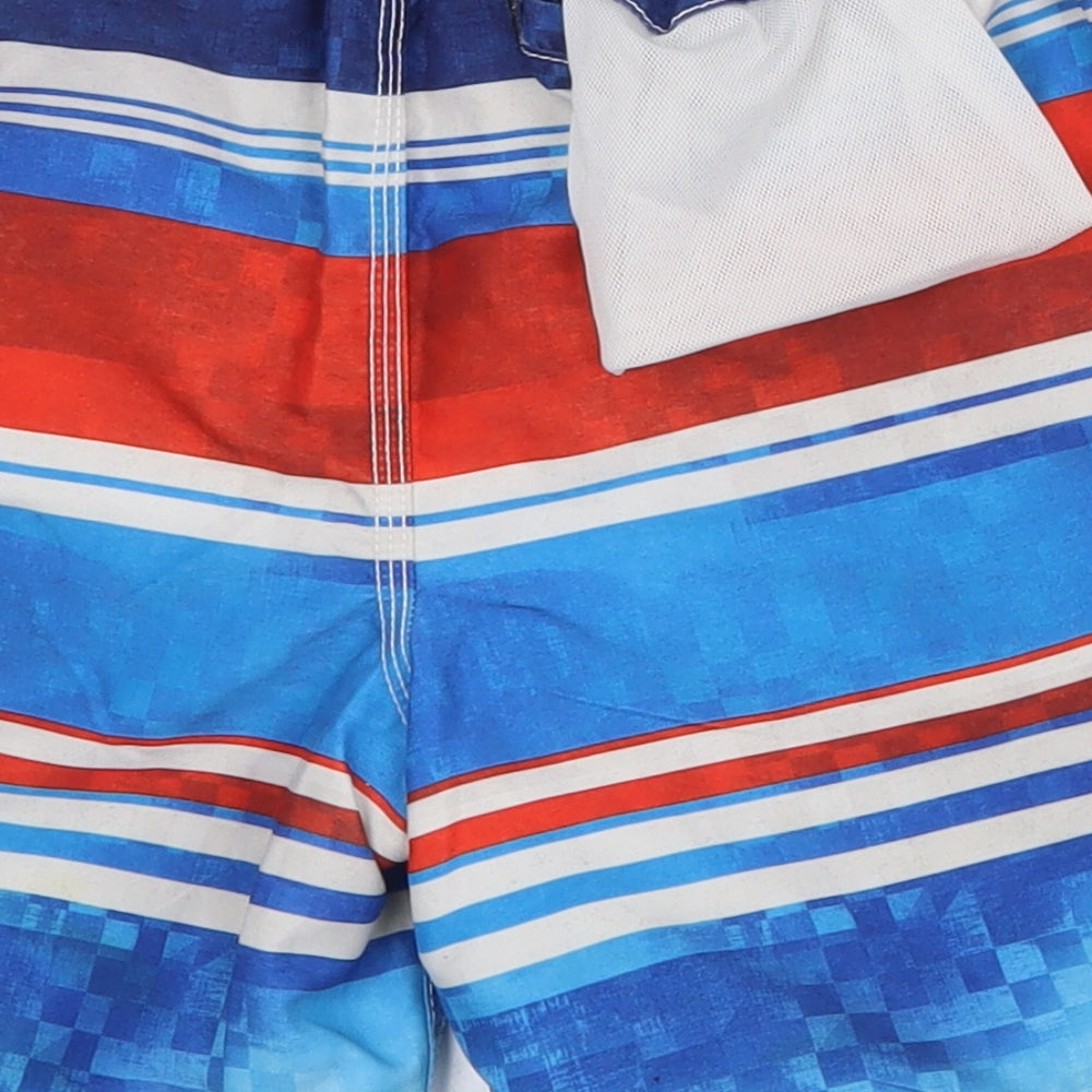 NEXT Boys Blue Striped Polyester Sweat Shorts Size 10 Years  Regular Tie