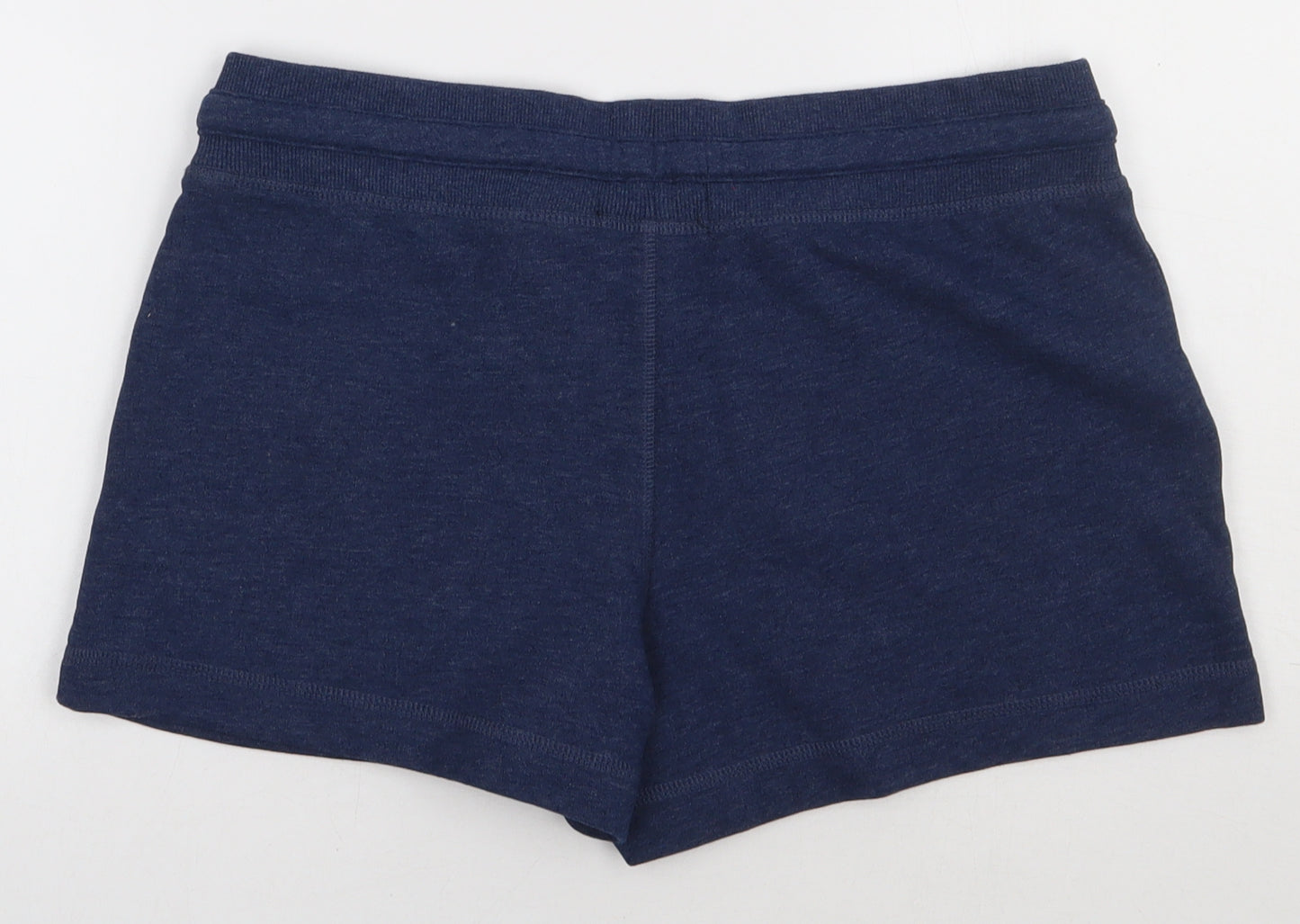 NEXT Womens Blue  Cotton Sweat Shorts Size 10  Regular Tie
