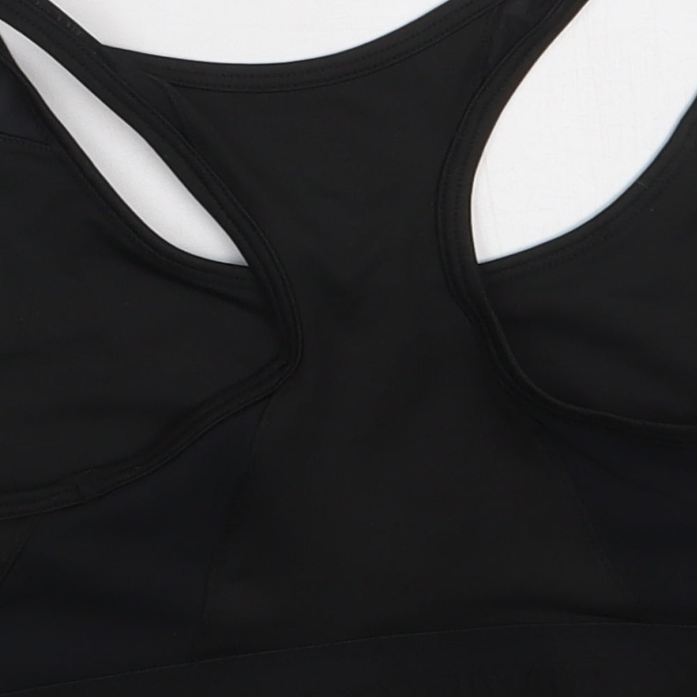 H&M Womens Black  Polyester Cropped Tank Size M Scoop Neck Pullover