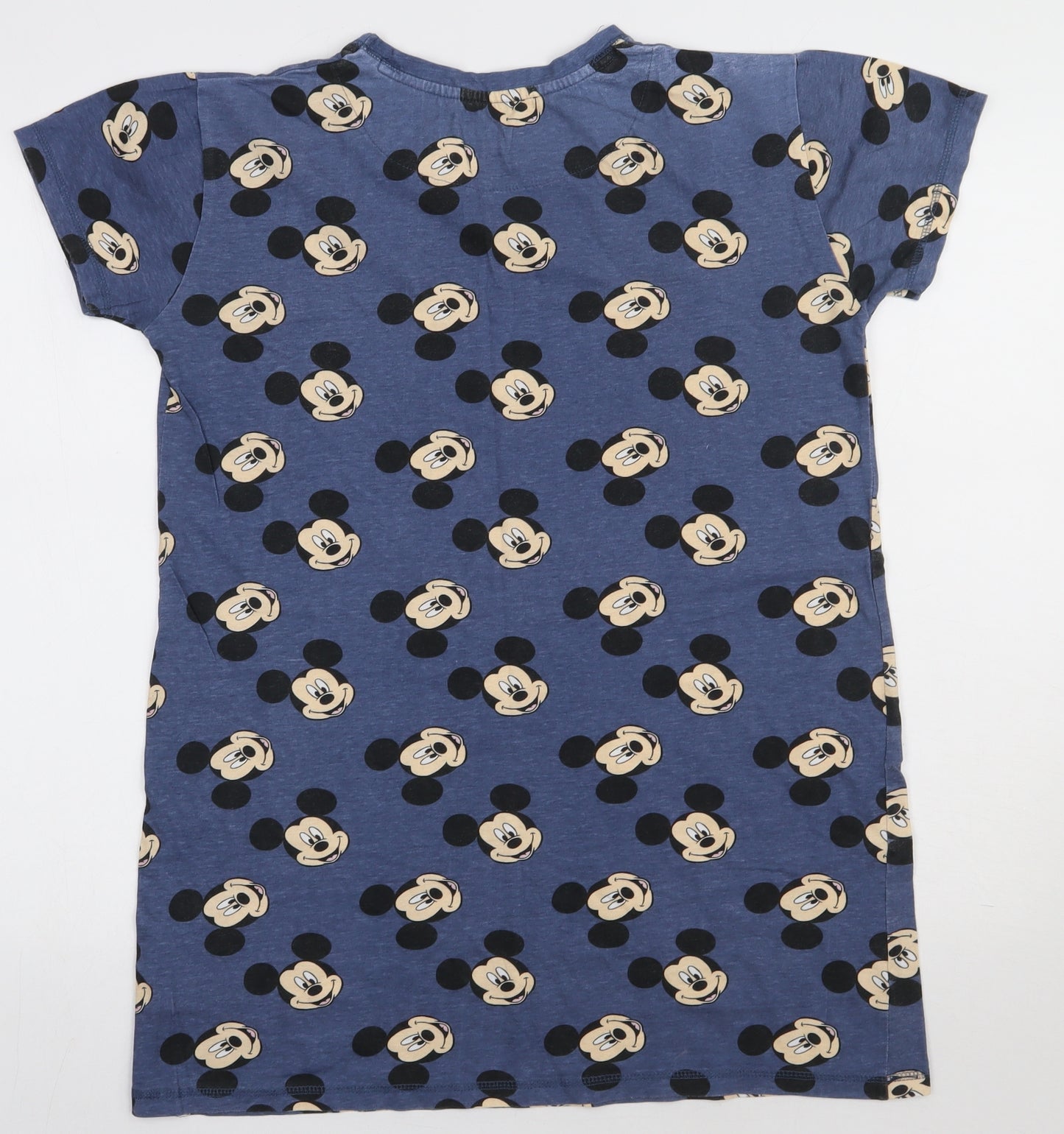 Primark Womens Blue Geometric Cotton  Dress Size 6   - Micky Mouse
