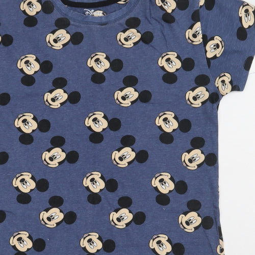 Primark Womens Blue Geometric Cotton  Dress Size 6   - Micky Mouse