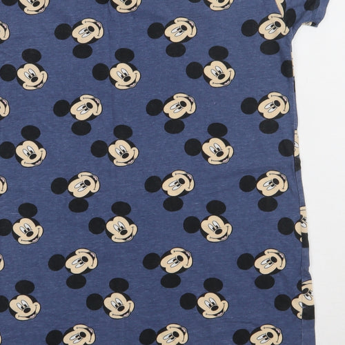 Primark Womens Blue Geometric Cotton  Dress Size 6   - Micky Mouse