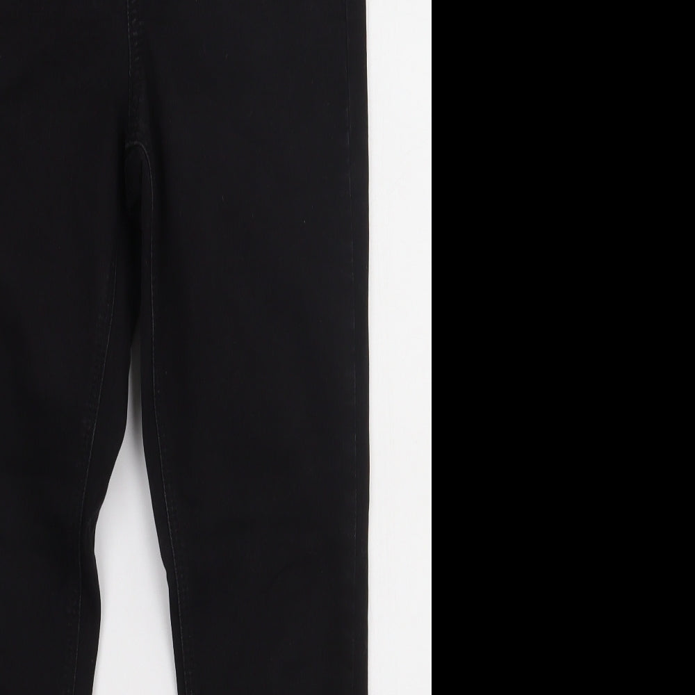 George Womens Black  Cotton Skinny Jeans Size 10 L28 in Regular Button